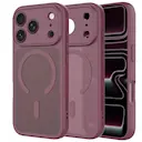 iPhone 18 Pro Max Hybrid-deksel Magnetisk,  Dark Cherry