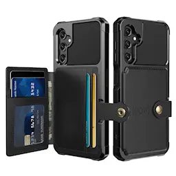 Samsung Galaxy A25 Støtsikkert deksel med lommebok, Svart