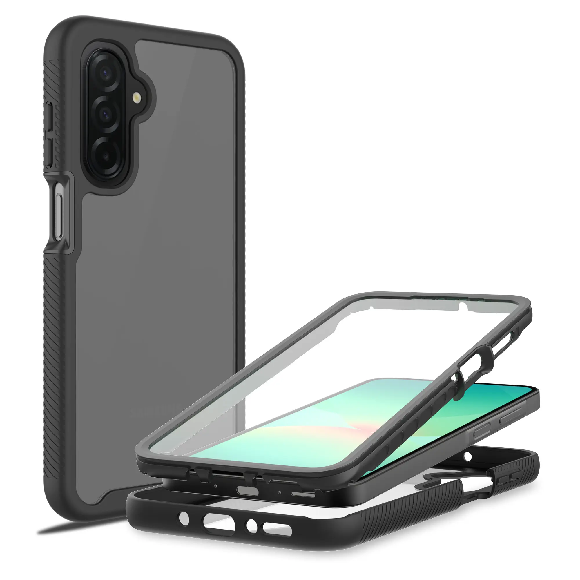 Full Protection Case Samsung Galaxy A17 Sort/gennemsigtig