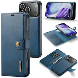 iPhone 17 Pro Max Plånboksfodral med avtagbart skal, Blue