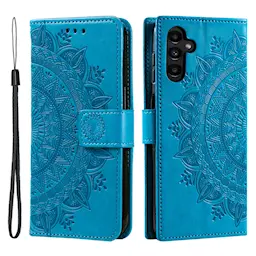 Lærveske Mandala Samsung Galaxy A37 Blå