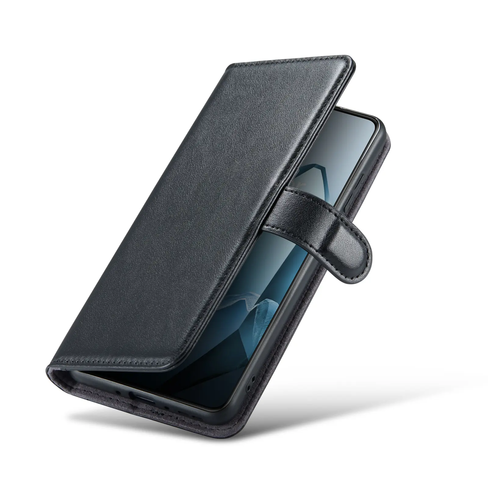 Äkta Läderfodral  OnePlus 15 Svart