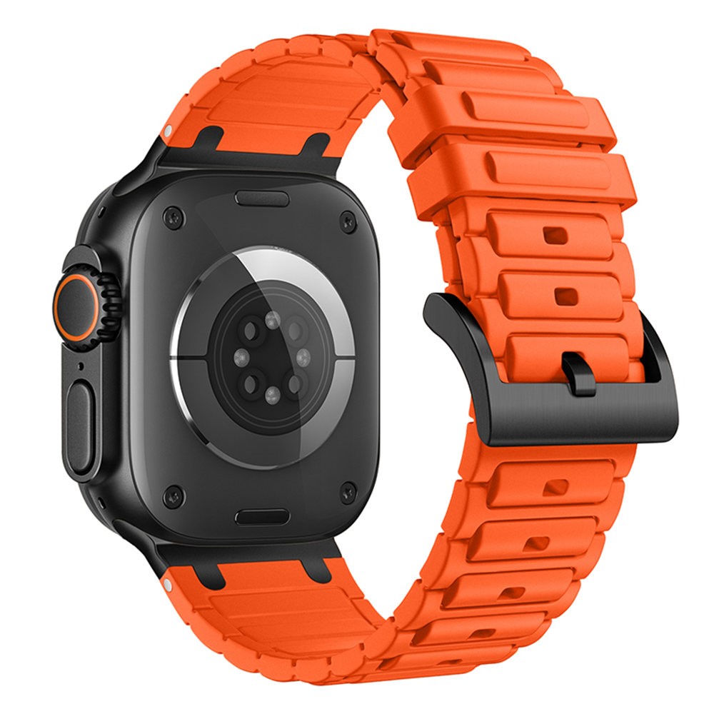 Tough Silicone Strap Apple Watch Series 7 45mm Oranssi