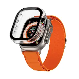 Apple Watch Ultra 49mm 1st Gen Heltäckande skal med skärmskydd D3O, Genomskinlig