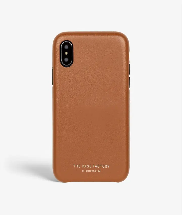 S.C iPhone X/XS Wrapped Egdes Nappa Cognac