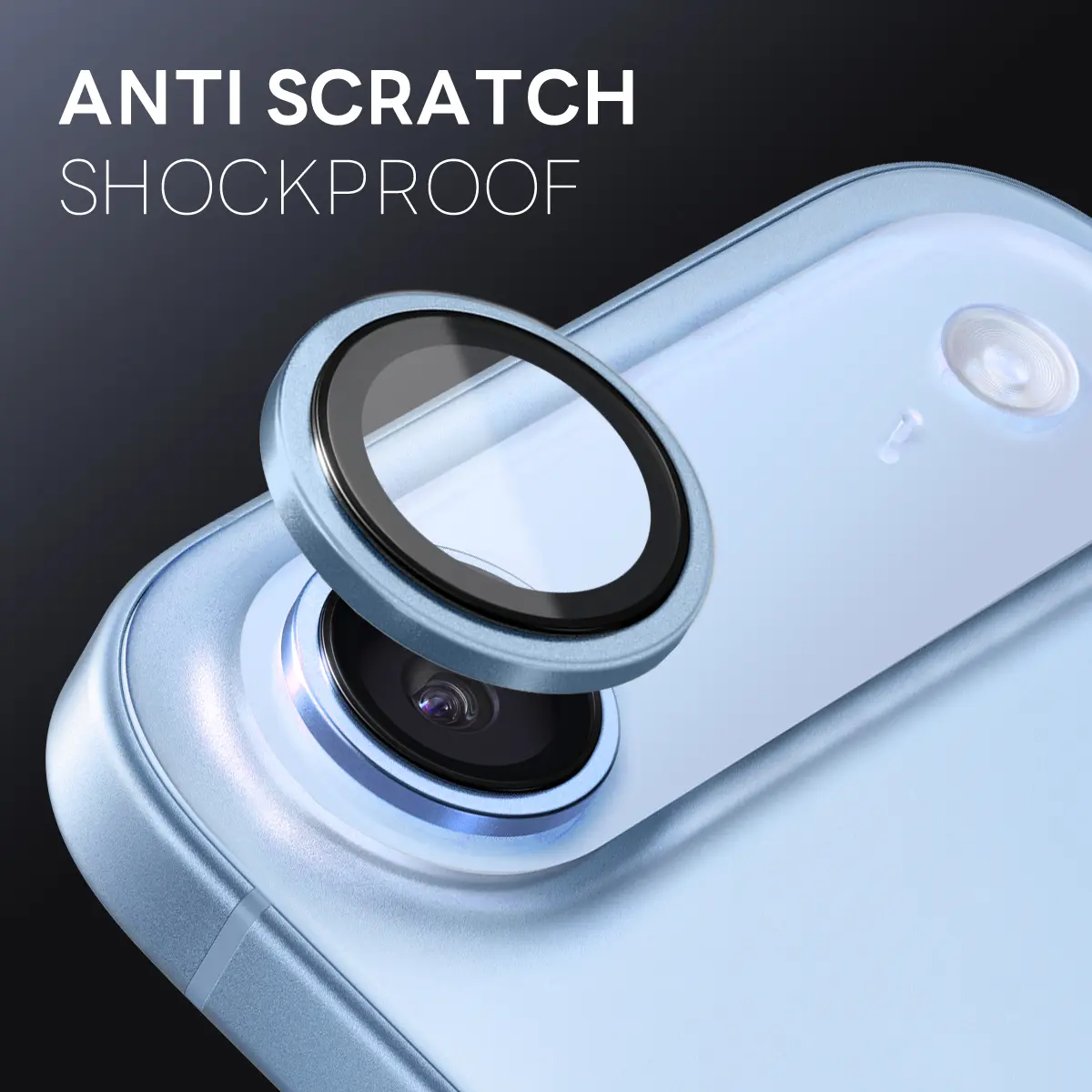 Linsskydd Härdat Glas Aluminium iPhone Air Blå