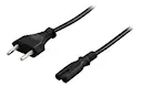 Strømkabel lige CEE 7/16 til IEC C7 1m sort