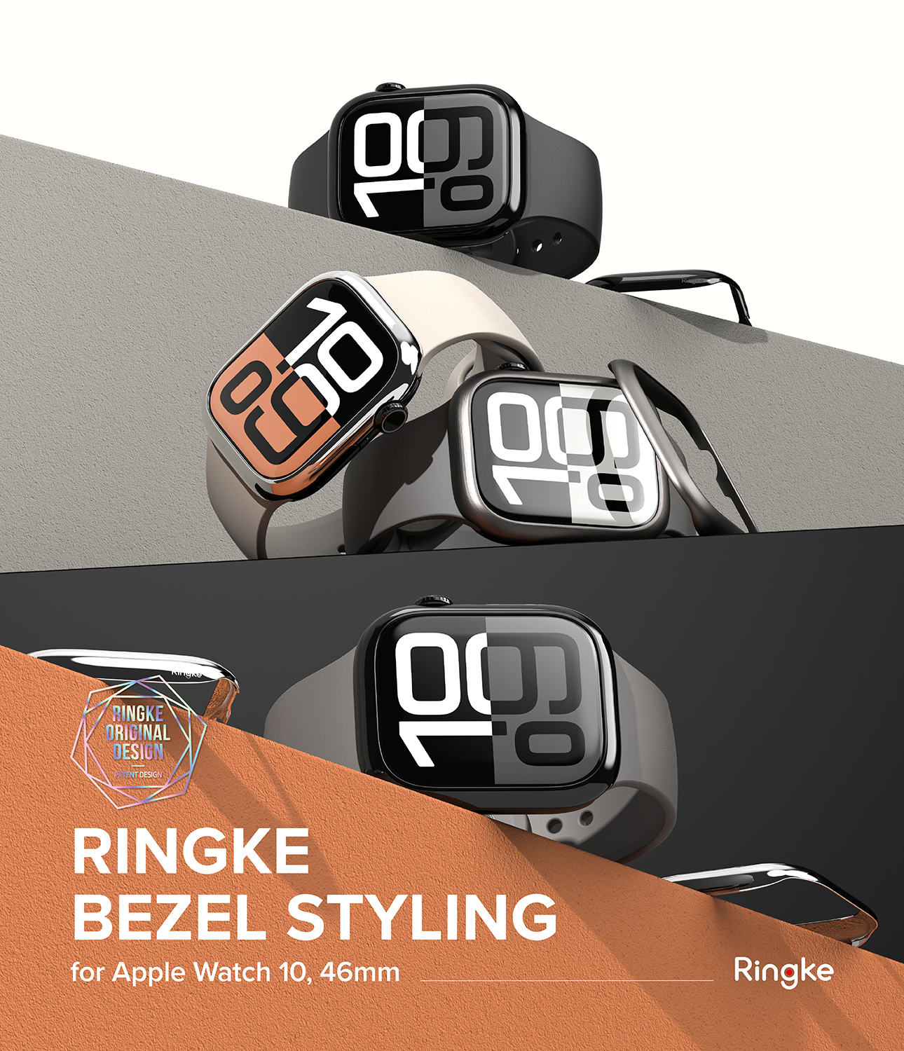 Bezel Styling Apple Watch Series 10 46mm Svart