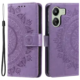 Läderfodral Mandala Xiaomi Redmi 13C lila