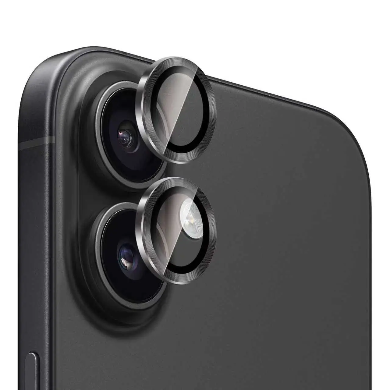 iPhone 17 Linsebeskytter Metal, Sort