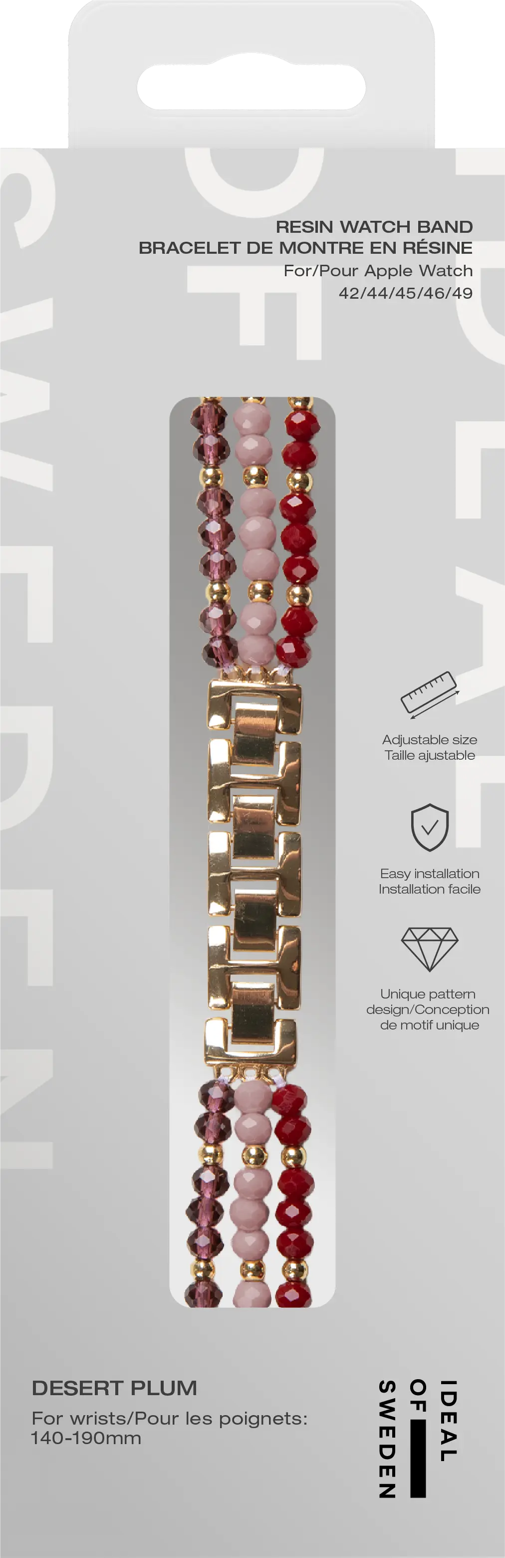 Beaded Watch Band  Apple Watch Series 12 47mm Boho Desert Plum