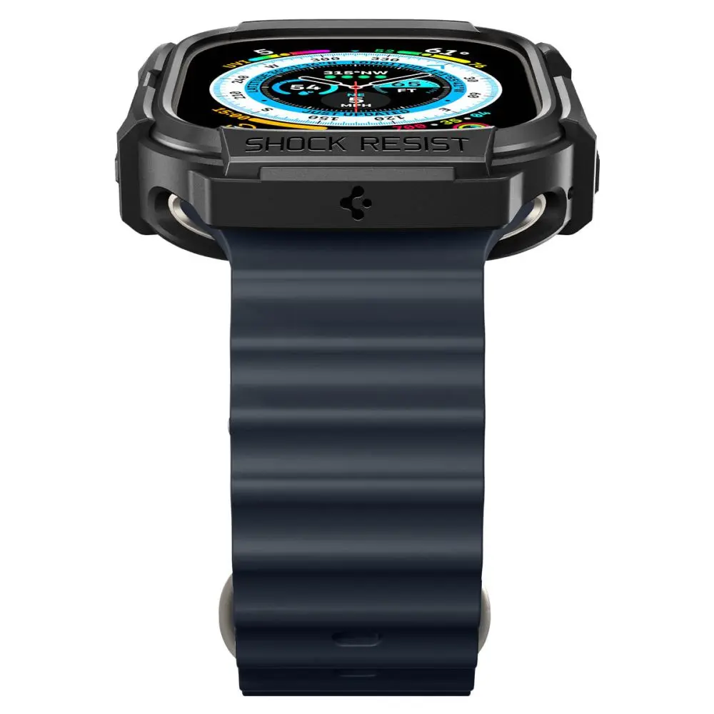 Apple Watch Ultra 49mm 3rd Gen Case Rugged Armor Matte Black