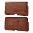 Bæltetaske mobil Læder S brun