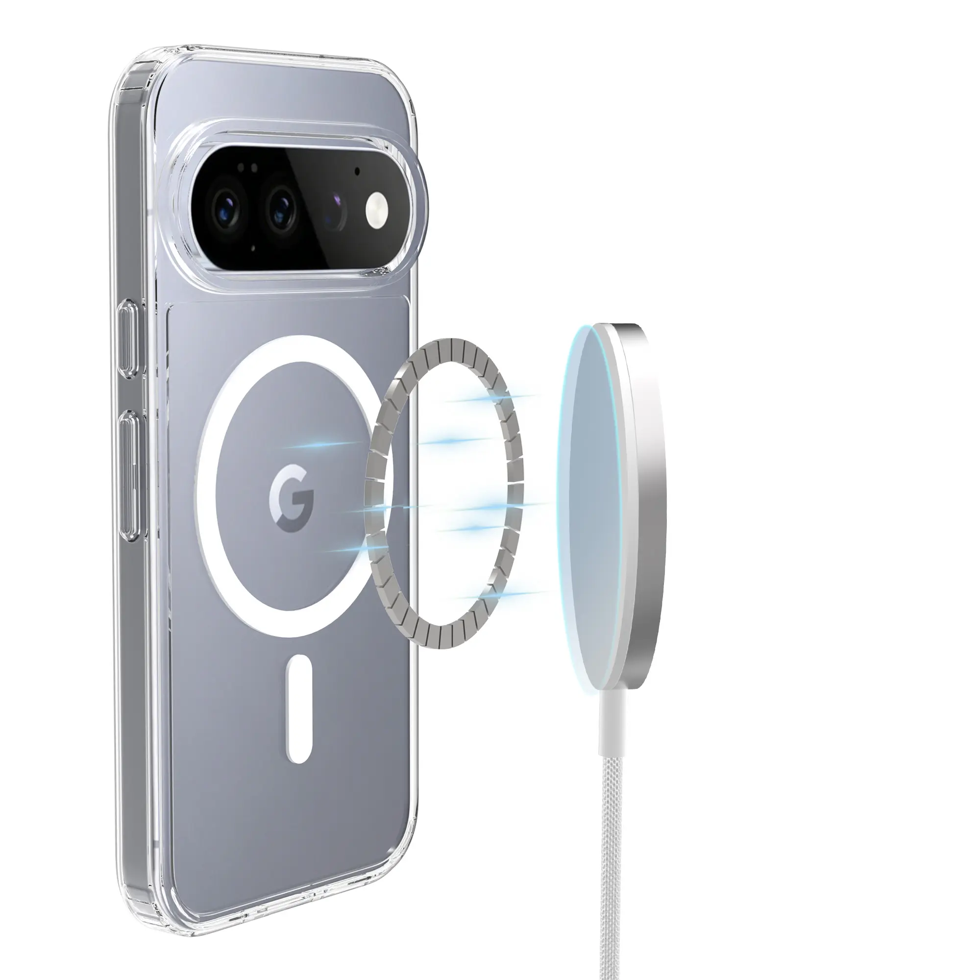 Hybridskal MagSafe Google Pixel 11 Pro Genomskinlig