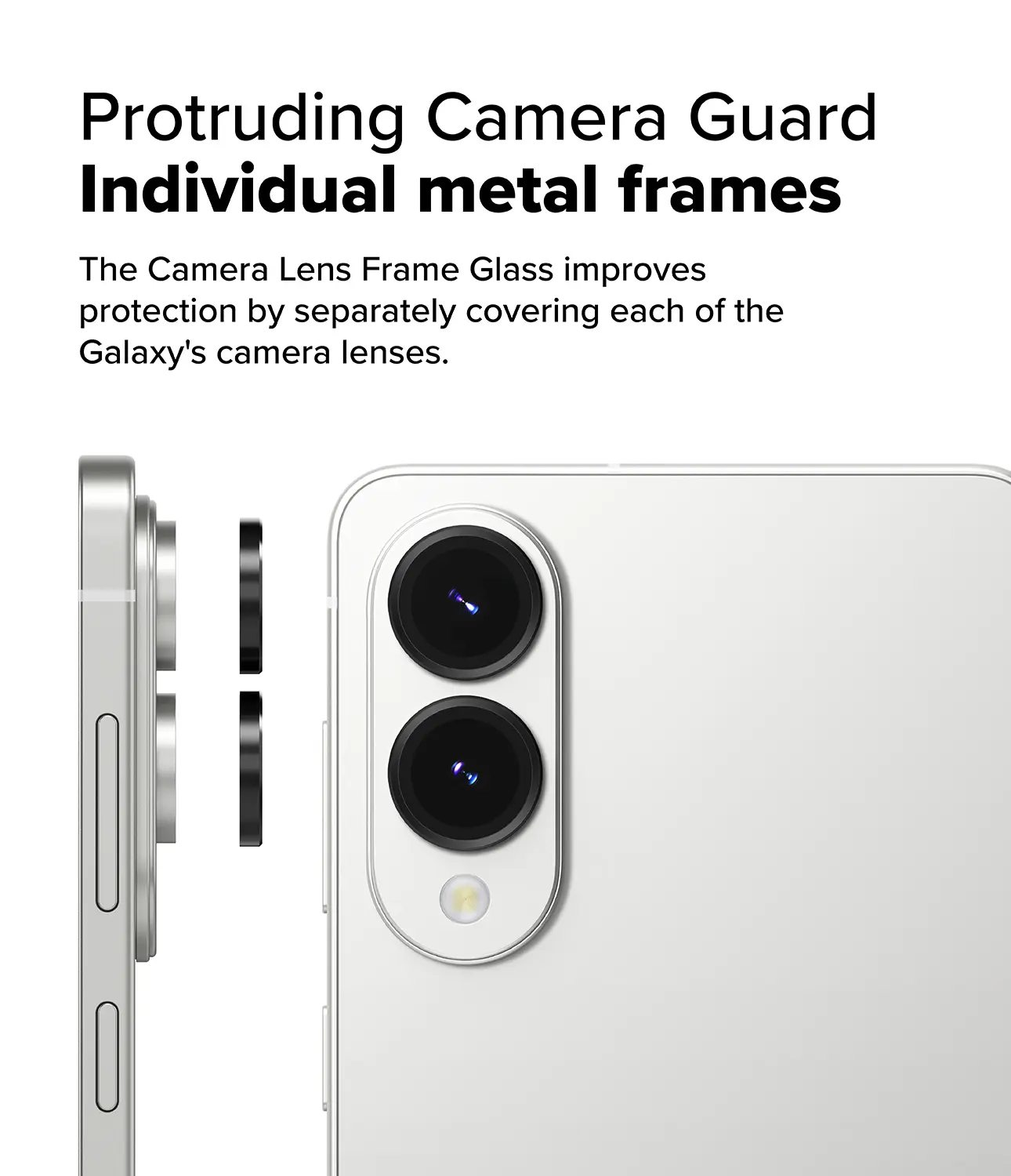 Camera Lens Frame Glass (2-pack) Samsung Galaxy S25 Edge Black