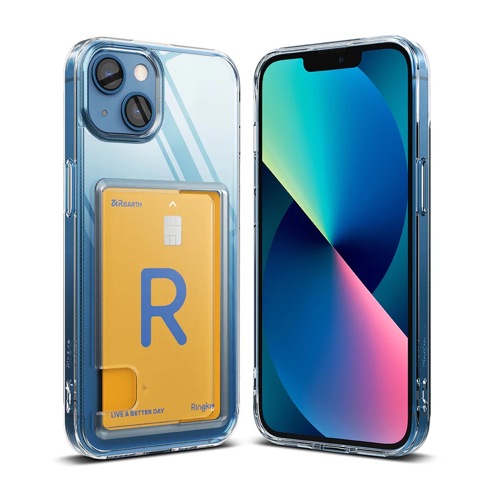 Ringke Fusion Card Case iPhone 13 Gjennomsiktig - Mobildeksel med praktisk kortspor