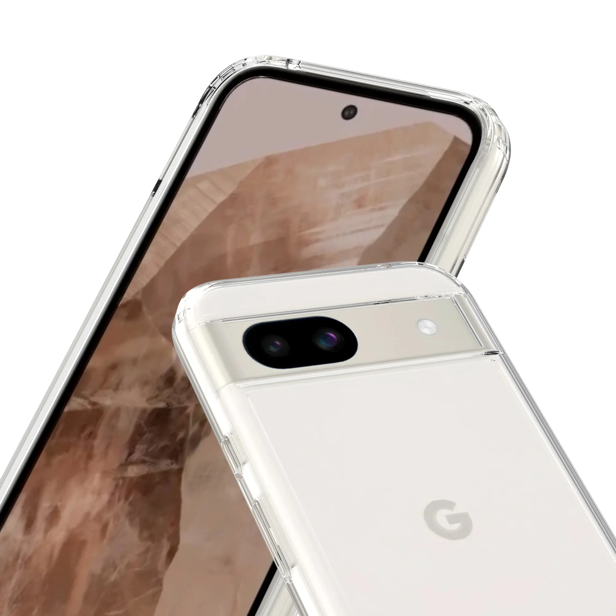 Hybridskal Google Pixel 8a Genomskinlig