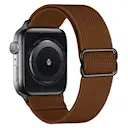 Apple Watch Series 1-3 42mm Elastisk armbånd, Mørkbrun