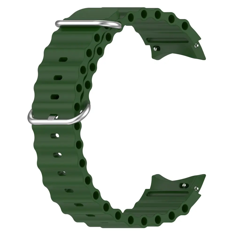 Full Fit Resistant Silikonarmband Samsung Galaxy Watch 6 Classic 47mm mörkgrön