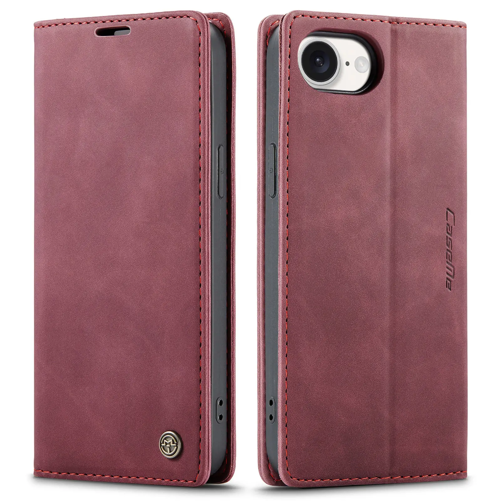 Slim Plånboksfodral iPhone 16e Röd