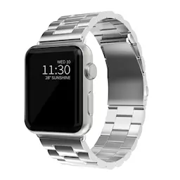 Apple Watch Series 8 45mm Stilrent linkarmbånd i metal, Sølv