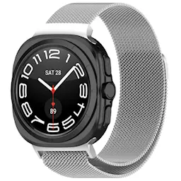 Samsung Galaxy Watch Ultra 47mm Milanese Loop-ranneke, Hopea