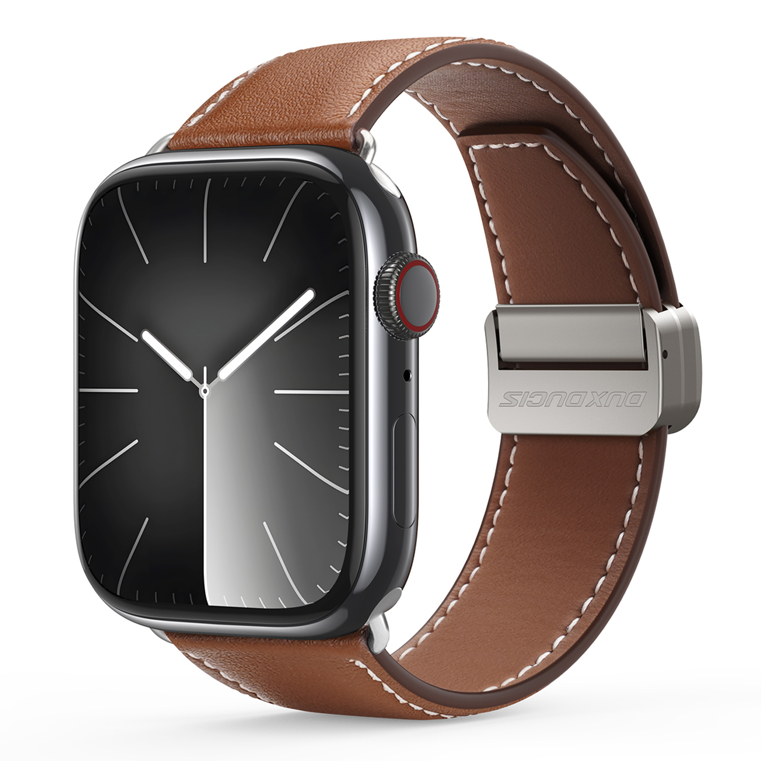 Dux Ducis Nahkaranneke Apple Watch Series 10 42mm Ruskea
