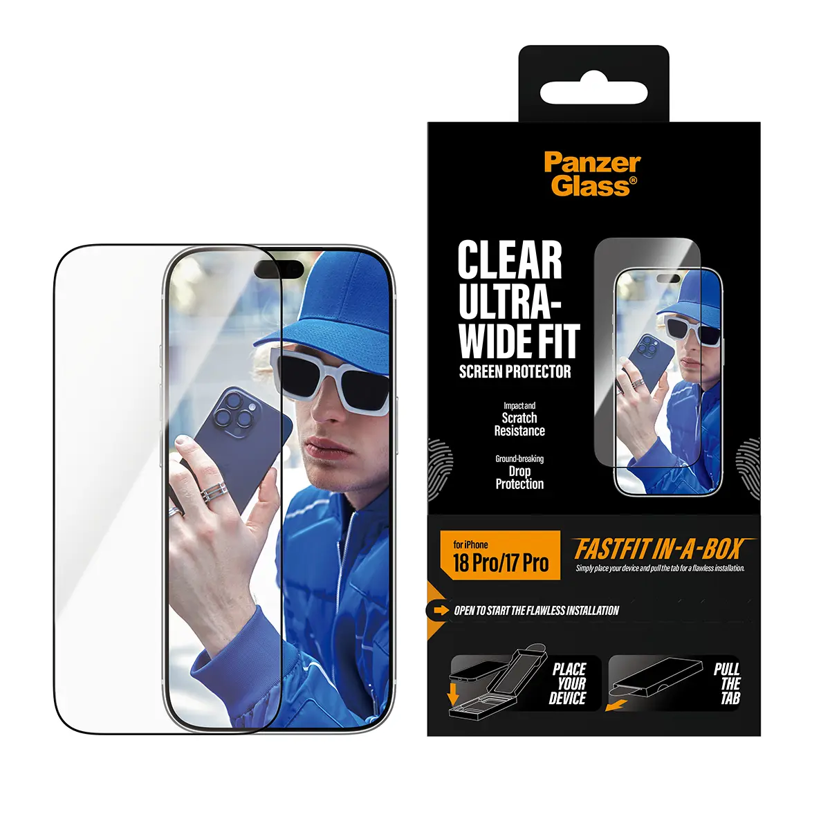 iPhone 18 Pro Screen Protector (with Fastfit in-a-box) Ultra Wide Fit