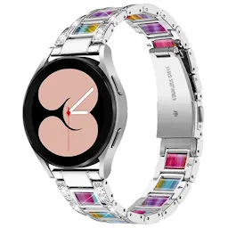 Samsung Galaxy Watch 5 40mm Metallinen ranneke koristekivillä, Rainbow