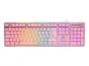 PK75 membrantangentbord RGB, Rosa