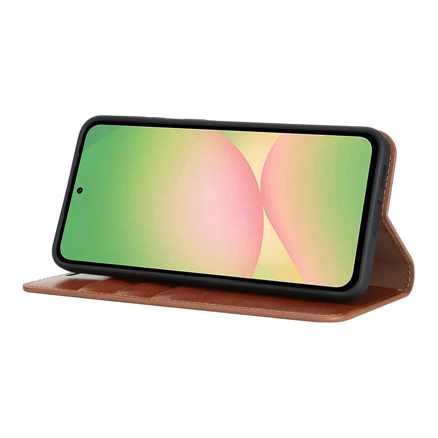 Mobilfodral Äkta Läder Samsung Galaxy A57 Brun