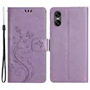 Læderetui Sommerfugle Sony Xperia 10 VI Lilla