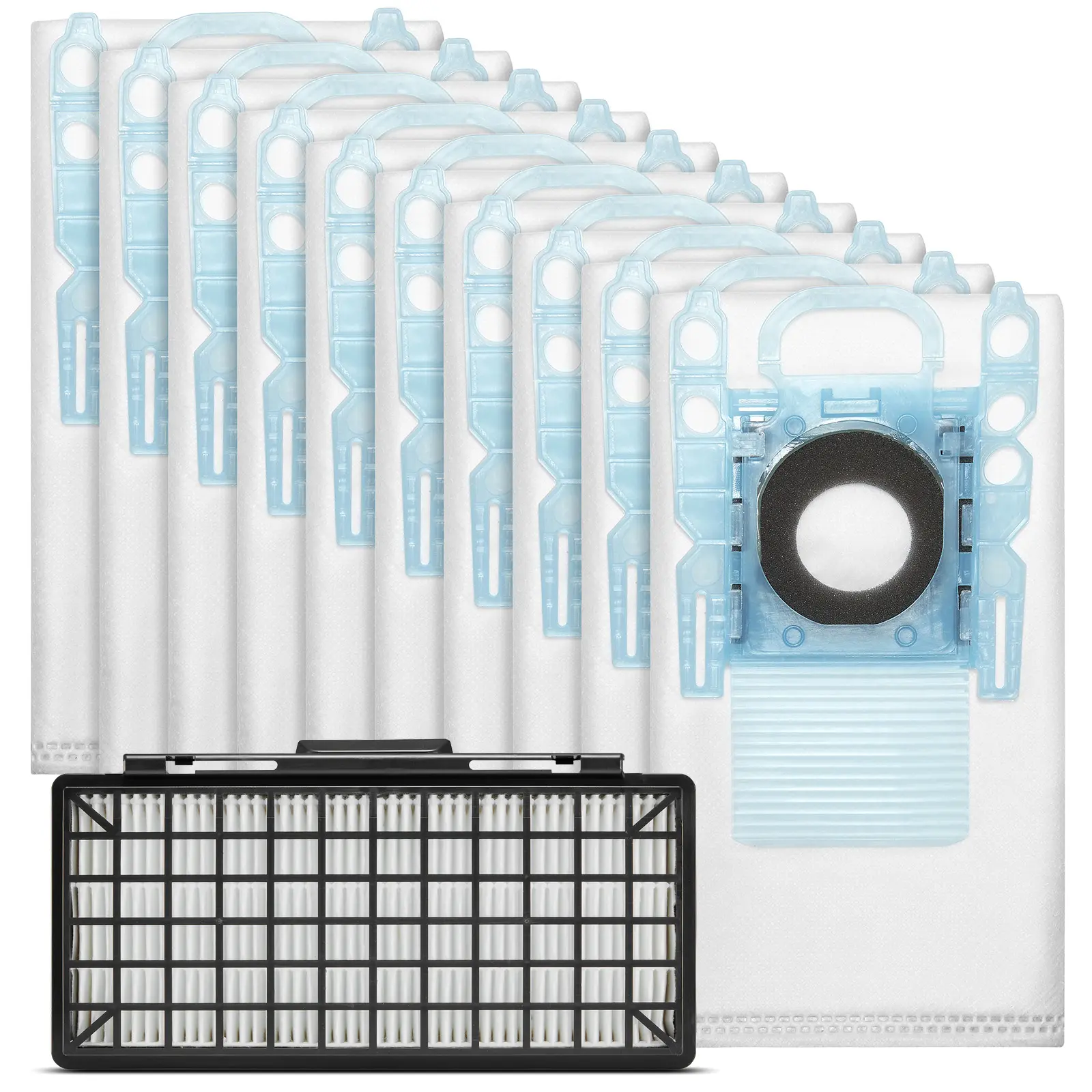 Rengøringspakke: Støvsugerposer 10 stk + HEPA-filter - passer til Bosch ProPower Serie 6 BGL6POW2