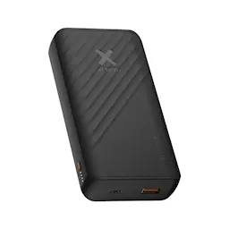 20W Powerbank USB-C + USB-A 20000mAh, Sort