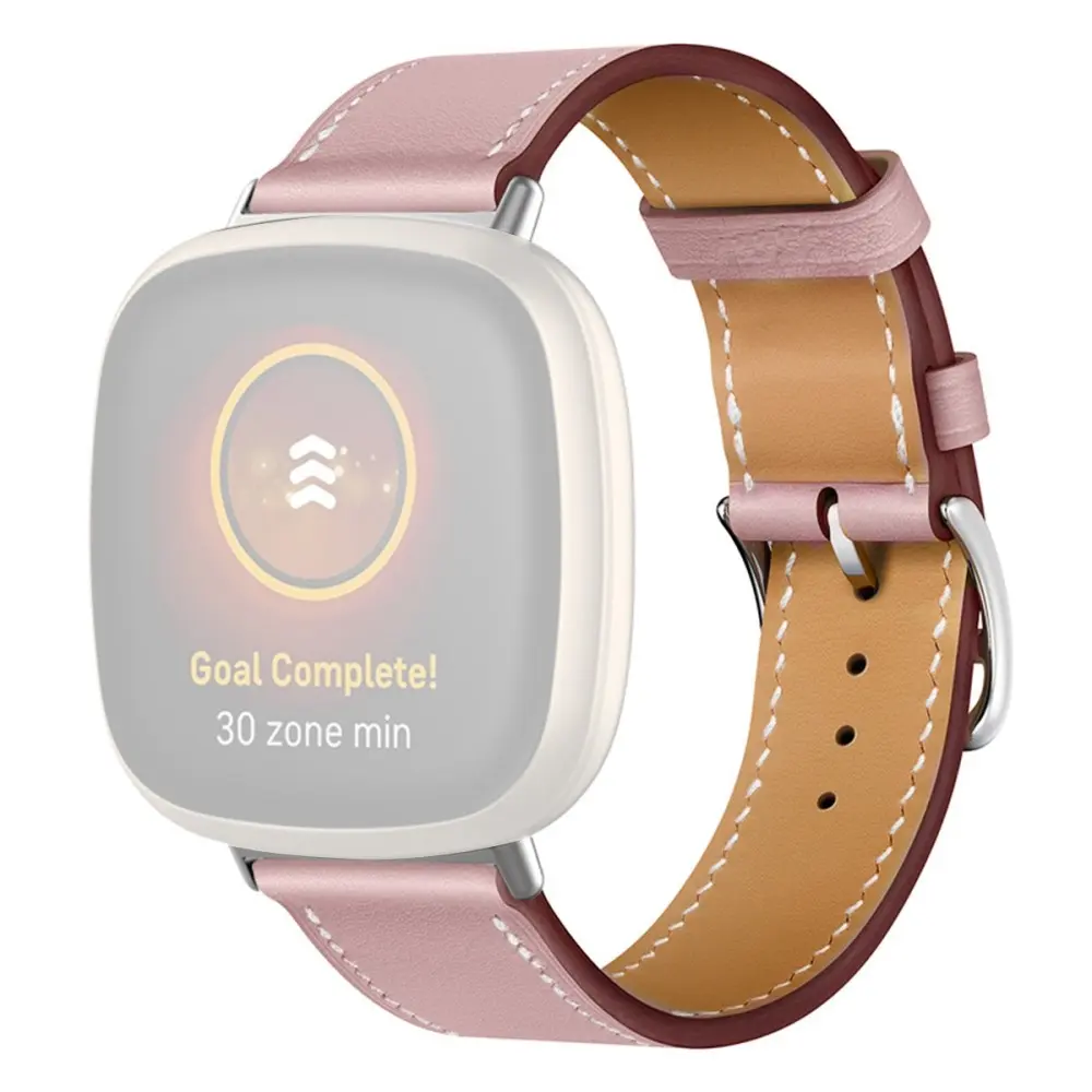 Läderarmband Fitbit Versa 4 Rosa