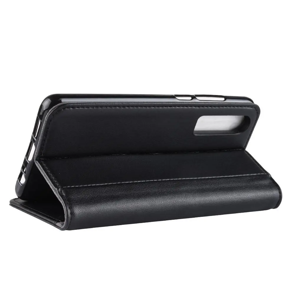 Äkta Läderfodral Huawei P30 Svart