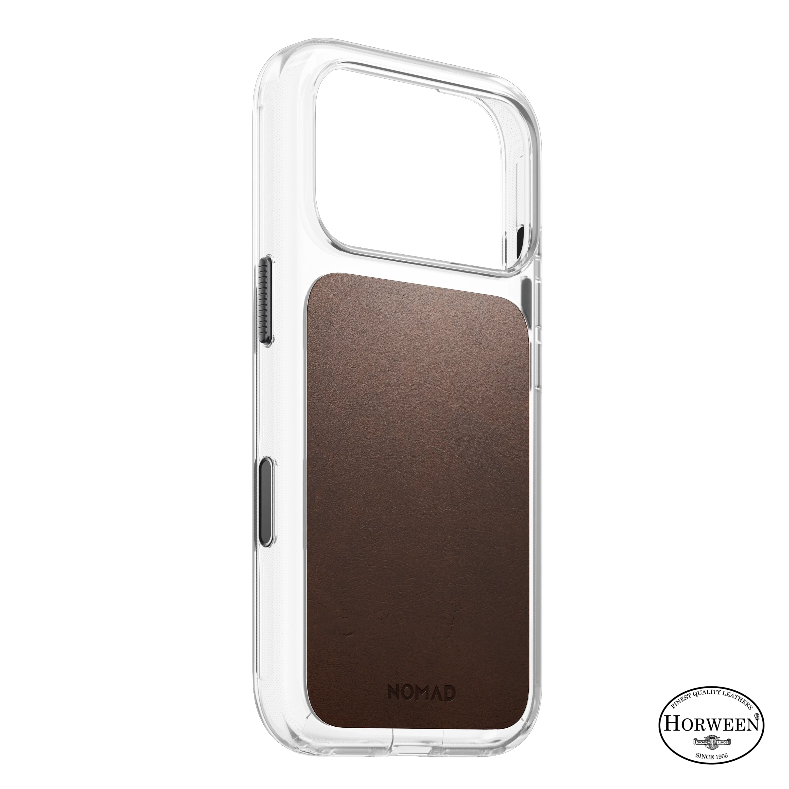 iPhone 18 Pro Clear Leather Case MagSafe Rustic Brown