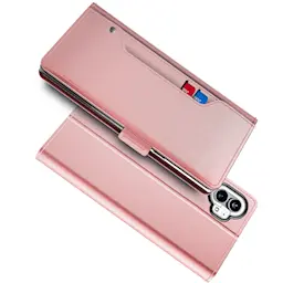 Plånboksfodral Spegel Nothing Phone 1 rosa guld