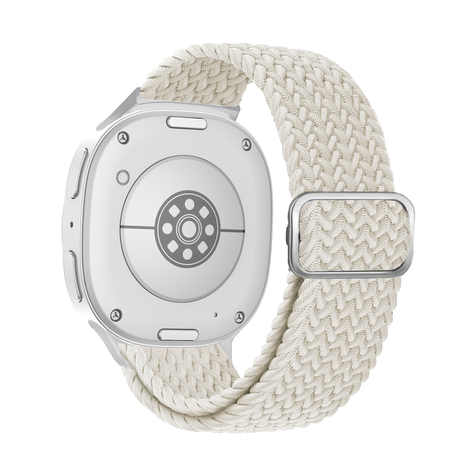 Flätat Elastiskt Nylonarmband Samsung Galaxy Watch 8 40mm Starlight