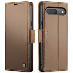 Google Pixel 11 Slimmat RFID-plånboksfodral, Brun