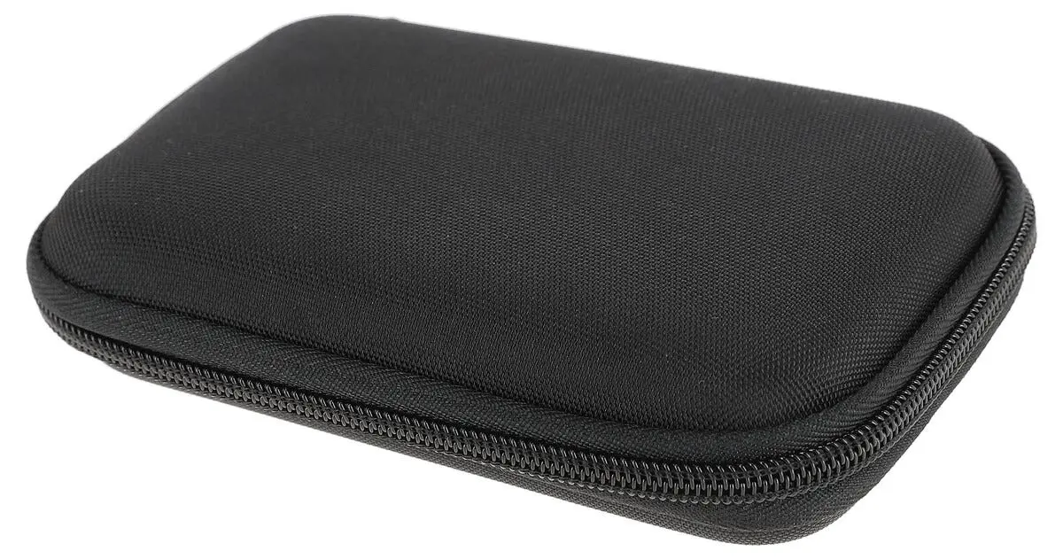 Lille opbevaringstaske til kabler og powerbank, Sort