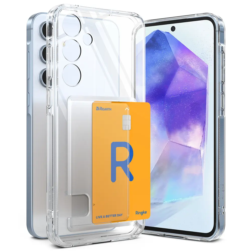 Fusion Card Case Samsung Galaxy A55 Genomskinlig