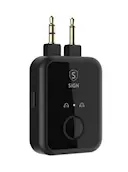 Flyadapter for trådløse og 3.5mm hodetelefoner Svart