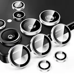 Samsung Galaxy S26 Ultra Linssinsuojat lasista ja alumiinista, Hopea