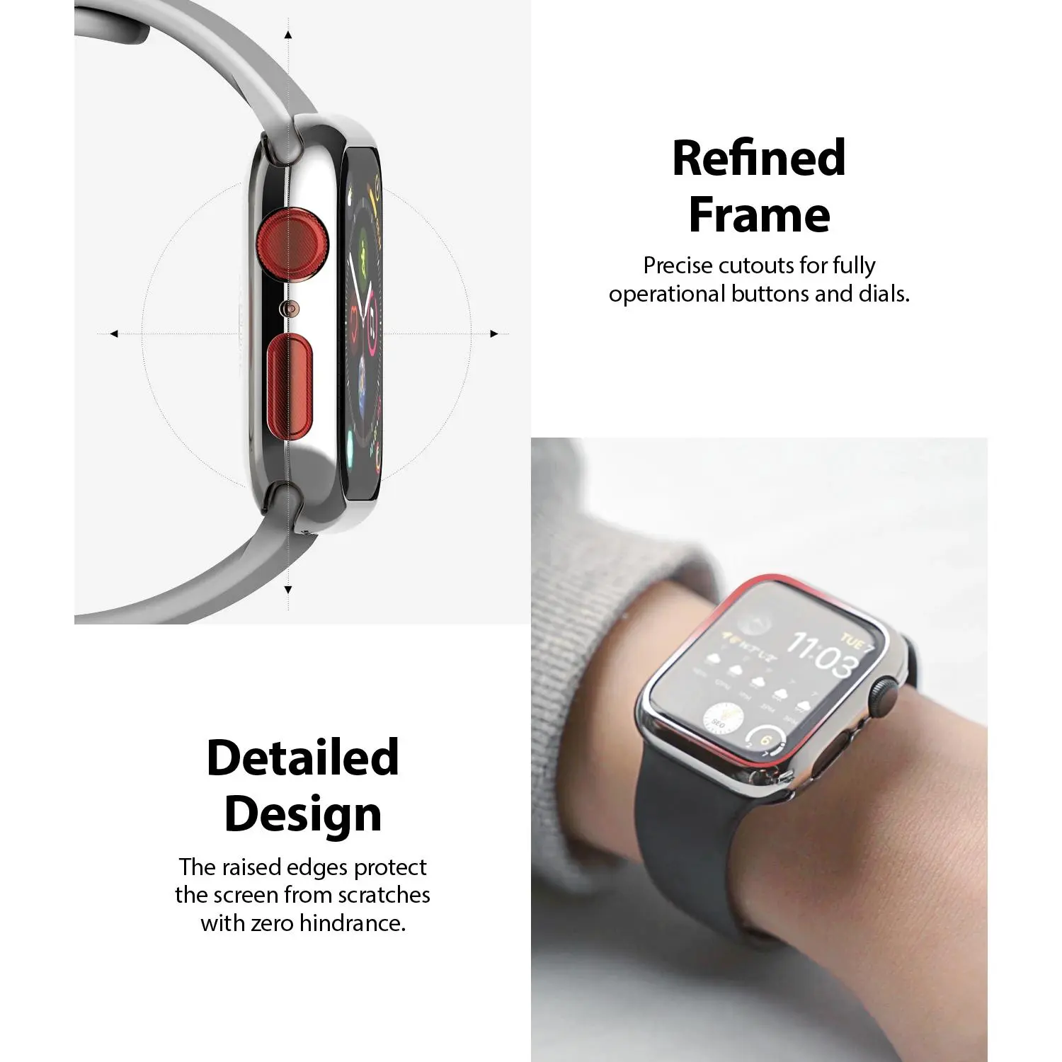Full Frame Case Apple Watch SE 40mm Silver