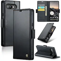 RFID blocking Slim Lommebokveske Google Pixel 9a Svart