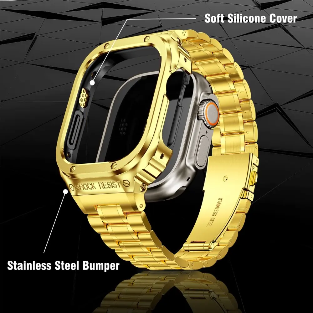 Apple Watch 45mm Series 9 Full Metal Armband guld