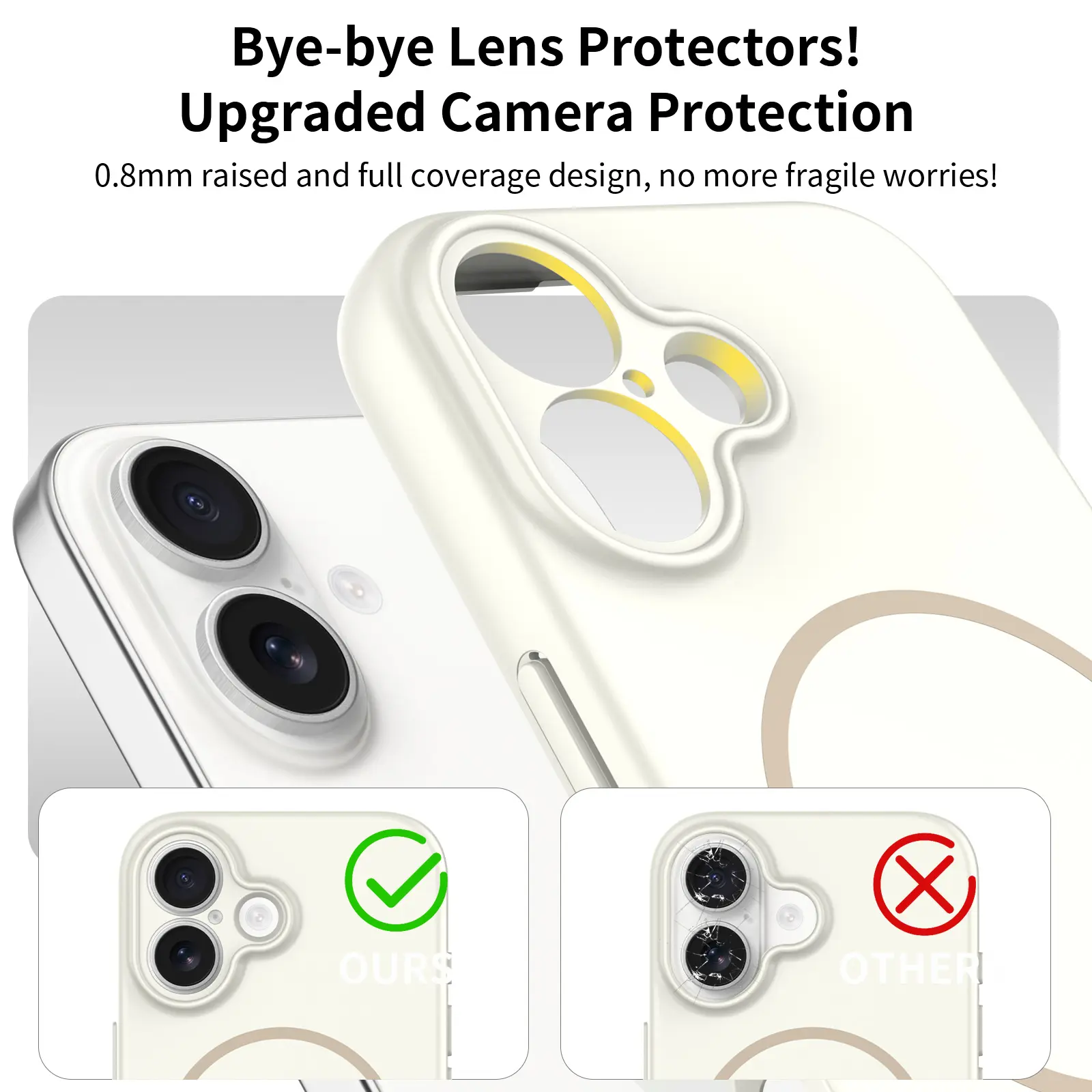 MagSafe-skal SoftArmor iPhone 16 Beige