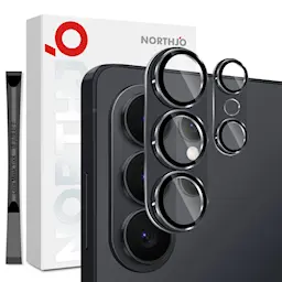 Samsung Galaxy S26 Ultra Kamerabeskyttelse herdet glass med metallramme, Svart