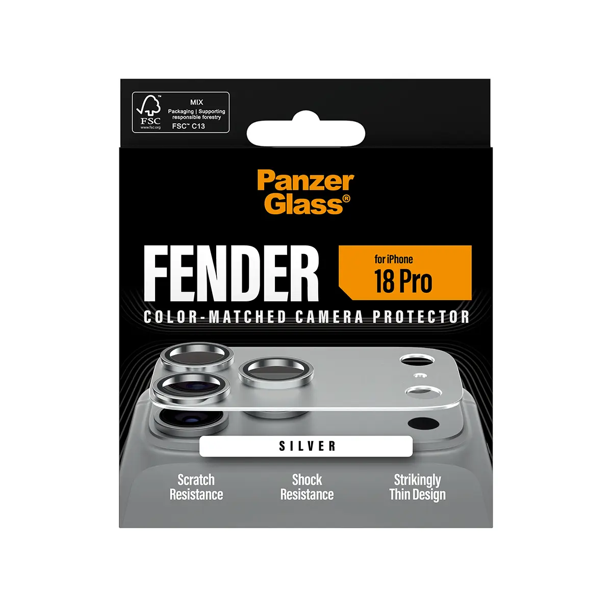 iPhone 18 Pro Fender Camera Protector Silver